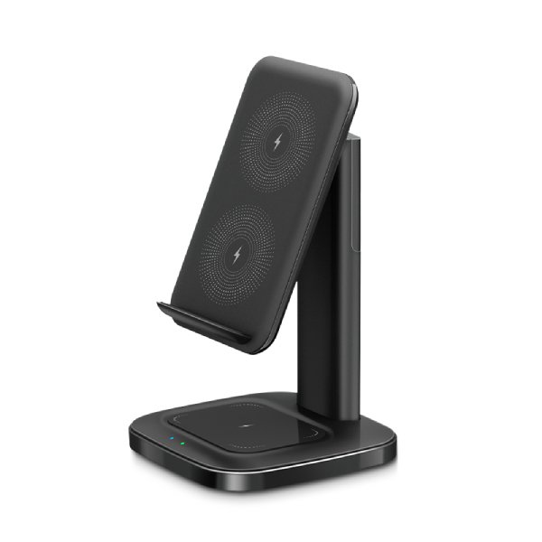 Custom logo magnetic 3-in-1 wireless charging stand for corporate gifts and private label