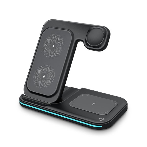 Custom logo foldable multi-functional wireless charger for corporate gifts